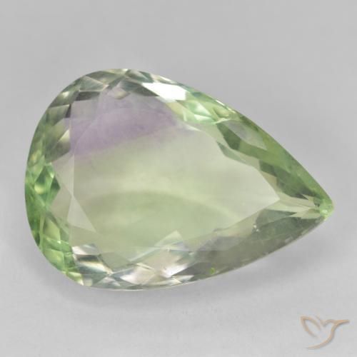 Fluorite Multicolore naturale da 26.09 ct, Forma a pera, VS-SI