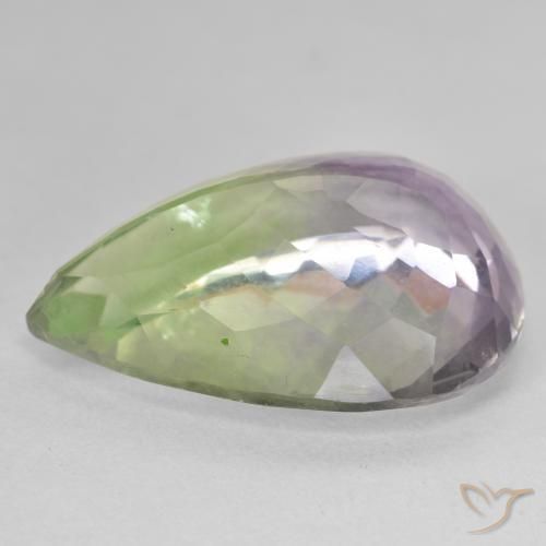 Fluorite Multicolore naturale da 26.09 ct, Forma a pera, VS-SI
