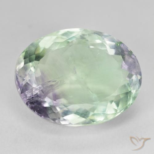 20.30ct Naturale Multicolore Fluorite, Ovale, SI-I1