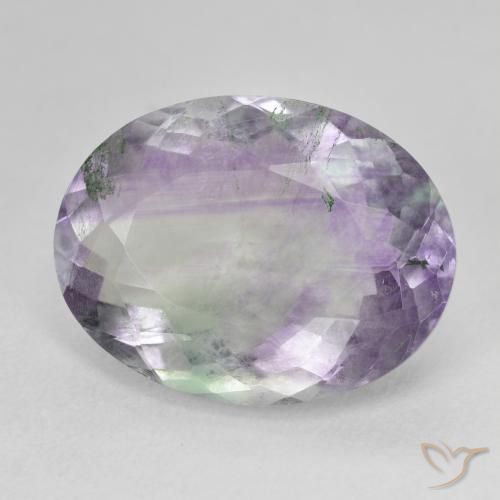 Fluorite Multicolore naturale da 14.99 ct, Ovale, SI