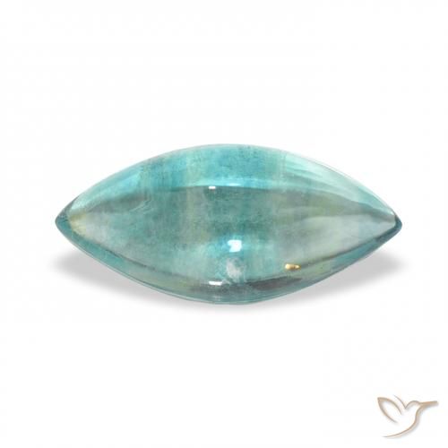 4.41ct Naturale Blu verde Fluorite, Taglio marquise, Trasparente