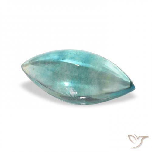 Fluorite Blu verde naturale da 4.41 ct, Taglio marquise, Trasparente