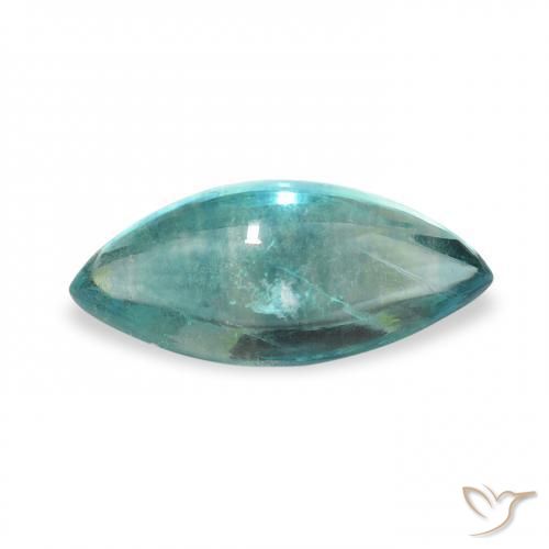 Fluorite Blu verde naturale da 4.41 ct, Taglio marquise, Trasparente