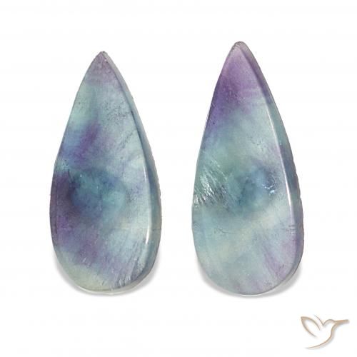 13.81ctw Multicolore Fluorite, Forma a pera, Trasparente