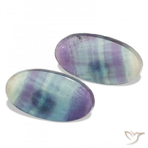 Gemme di Fluorite Multicolore naturale da 21.40 ct, Ovale, Trasparente