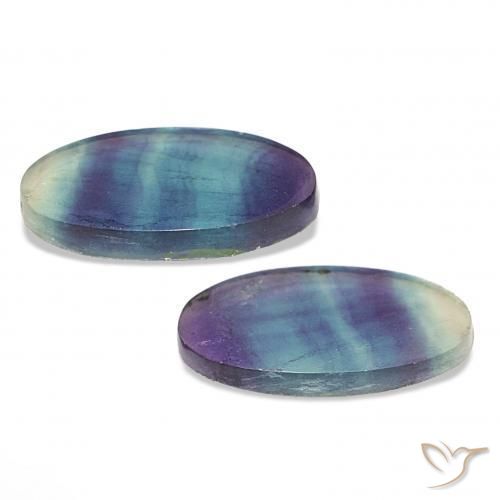 Gemme di Fluorite Multicolore naturale da 21.40 ct, Ovale, Trasparente