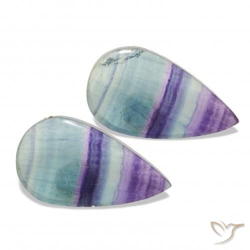 Gemme di Fluorite Multicolore naturale da 21.63 ct, Forma a pera, Trasparente
