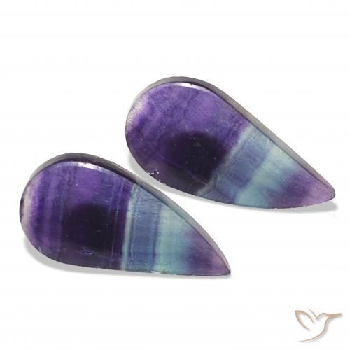 Gemme di Fluorite Multicolore naturale da 20.61 ct, Forma a pera, Trasparente