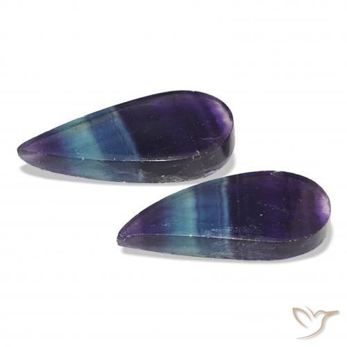 Gemme di Fluorite Multicolore naturale da 20.61 ct, Forma a pera, Trasparente