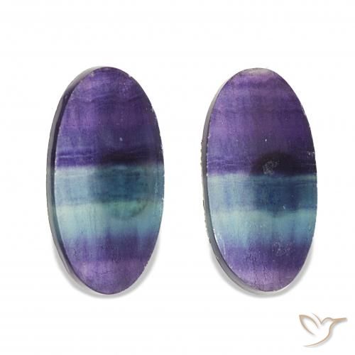 23.90ctw Multicolore Fluorite, Ovale, Trasparente