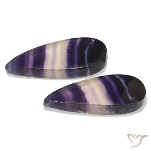 Gemme di Fluorite Multicolore naturale da 21.16 ct, Forma a pera, Trasparente