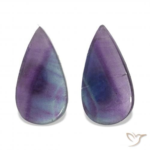 Gemme di Fluorite Multicolore naturale da 16.89 ct, Forma a pera, Trasparente