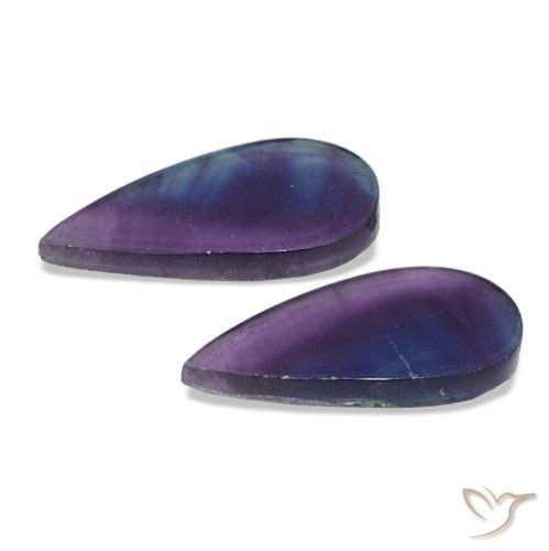 Gemme di Fluorite Multicolore naturale da 16.89 ct, Forma a pera, Trasparente