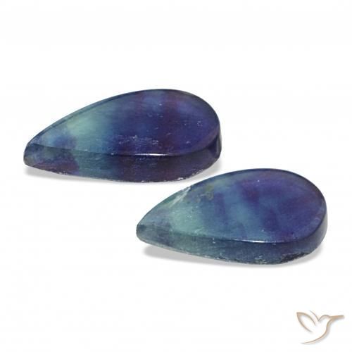 Gemme di Fluorite Multicolore naturale da 10.87 ct, Forma a pera, Trasparente