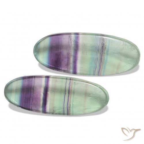 Gemme di Fluorite Multicolore naturale da 62.92 ct, Ovale, Trasparente