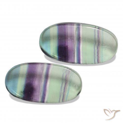 Gemme di Fluorite Multicolore naturale da 79.28 ct, Ovale, Trasparente