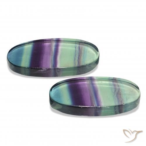 Gemme di Fluorite Multicolore naturale da 79.28 ct, Ovale, Trasparente