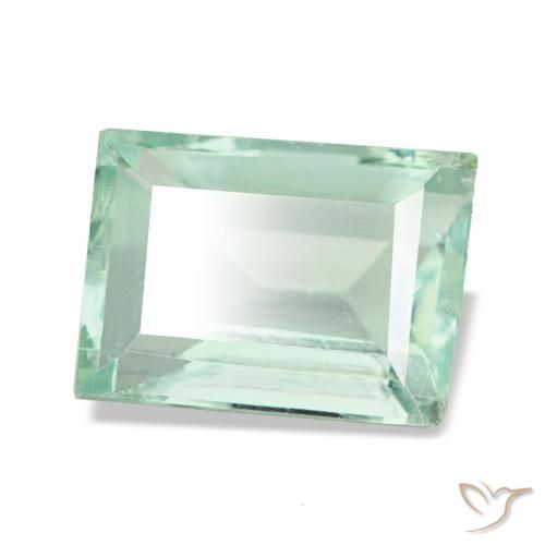 Fluorite naturale verde da 2,30 ct, baguette, VS