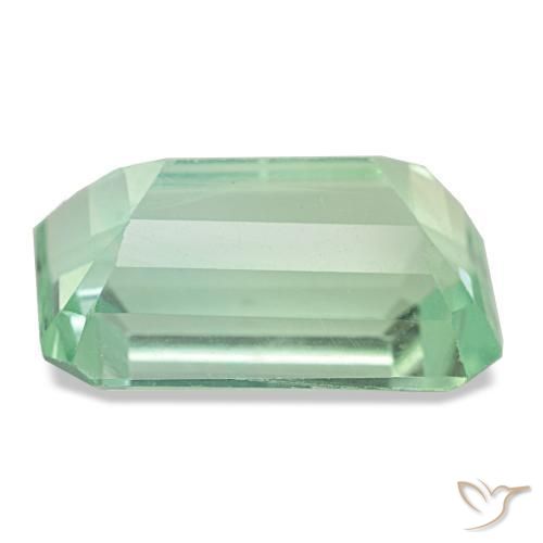 Fluorite naturale verde da 7,92 ct, taglio smeraldo, VS