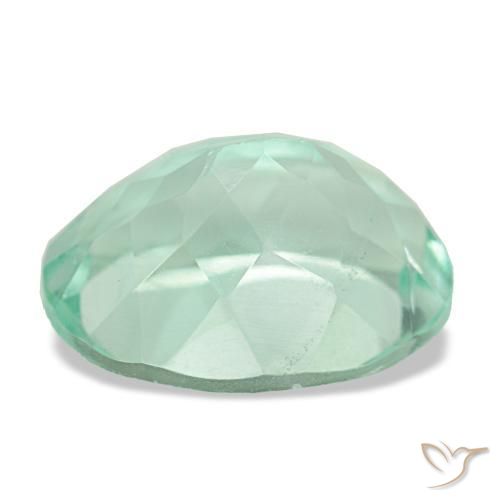 Fluorite naturale verde da 5,65 ct, taglio ovale, VS