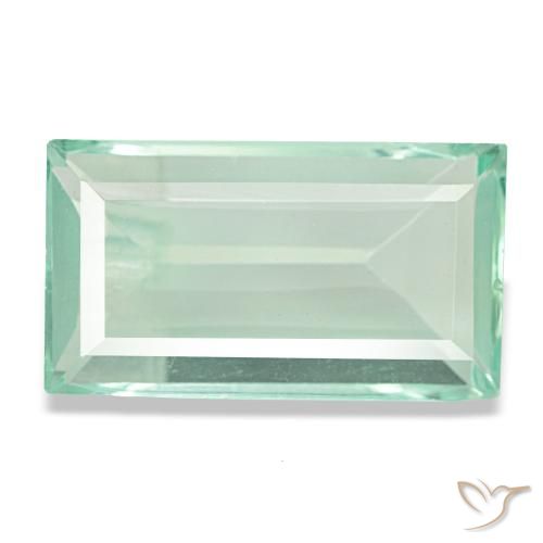 Fluorite naturale verde da 6,15 ct, baguette, VS