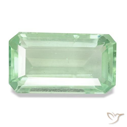 Fluorite naturale verde da 11,28 ct, taglio smeraldo, VS-SI