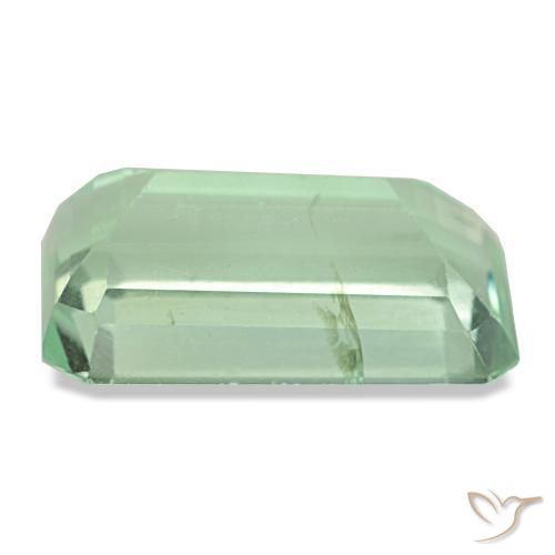 Fluorite naturale verde da 11,28 ct, taglio smeraldo, VS-SI