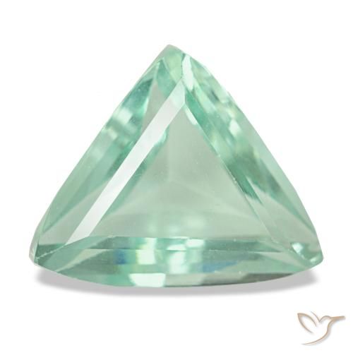 Fluorite naturale verde da 6,36 ct, trillion, VS