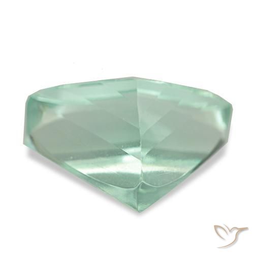 Fluorite naturale verde da 6,36 ct, trillion, VS