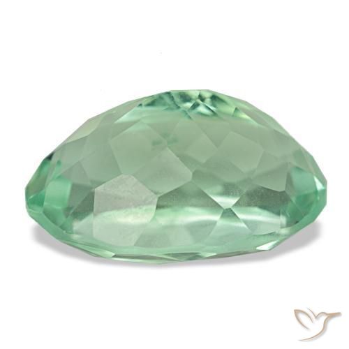 Fluorite naturale verde da 11,73 ct, taglio ovale, VS
