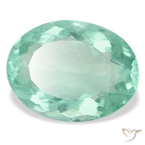Fluorite naturale turchese da 23,22 ct, taglio ovale, VS