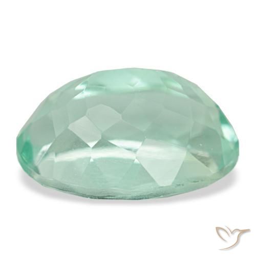 Fluorite naturale turchese da 8,18 ct, taglio ovale, VVS-VS