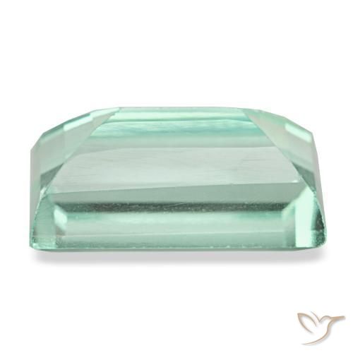Fluorite naturale turchese da 6,18 ct, baguette, VVS-VS