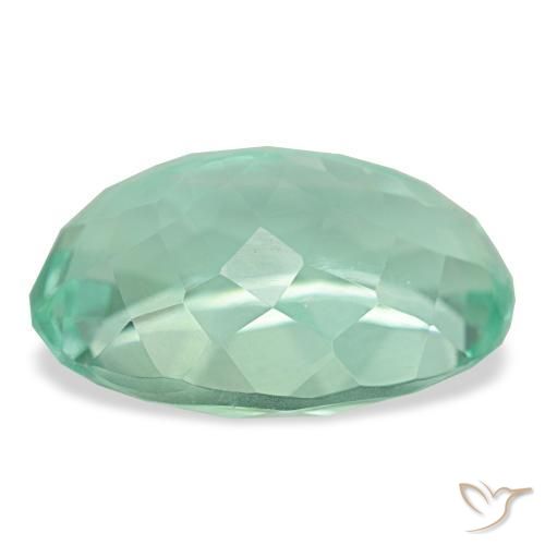 Fluorite naturale turchese da 14,55 ct, taglio ovale, VVS-VS