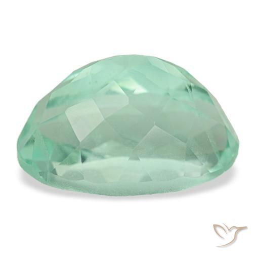 Fluorite naturale turchese da 9,72 ct, taglio ovale, VVS-VS