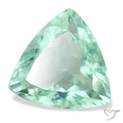 Fluorite naturale turchese da 6,54 ct, trillion, VVS-VS