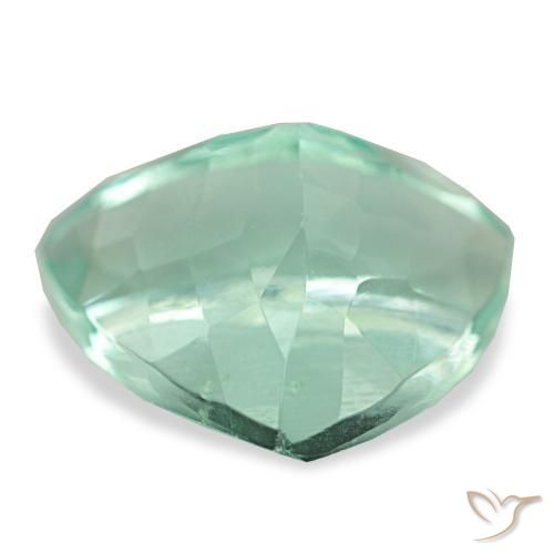 Fluorite naturale turchese da 6,54 ct, trillion, VVS-VS