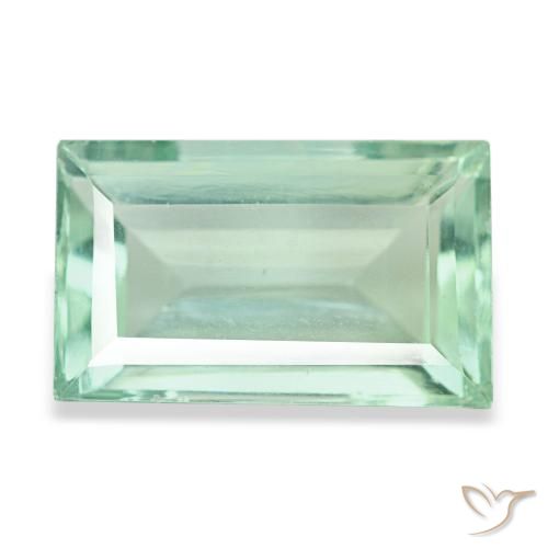 Fluorite naturale turchese da 4,82 ct, baguette, VVS-VS