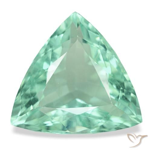 12.67ct turchese fluorite, trillion, VVS