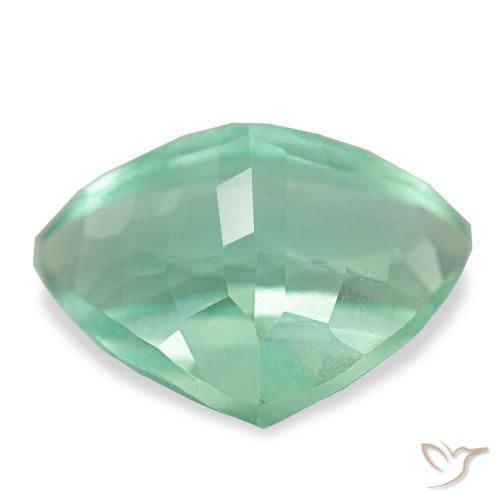 Fluorite naturale turchese da 12,67 ct, trillion, VVS