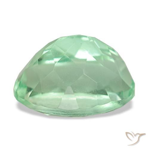 Fluorite naturale verde da 4,87 ct, taglio ovale, VS