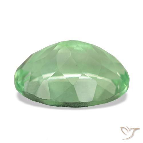 Fluorite naturale verde da 6,46 ct, taglio ovale, VS
