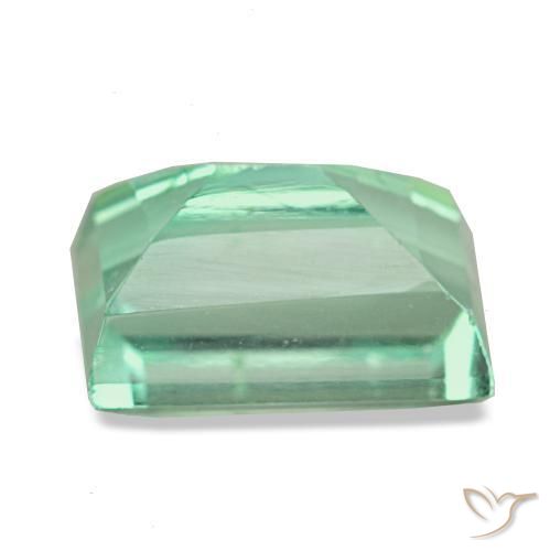 Fluorite naturale verde da 3,81 ct, baguette, VS