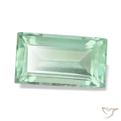 Fluorite naturale verde da 3,02 ct, baguette, VS