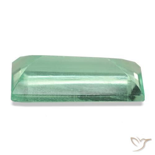 Fluorite naturale verde da 7,49 ct, baguette, VS