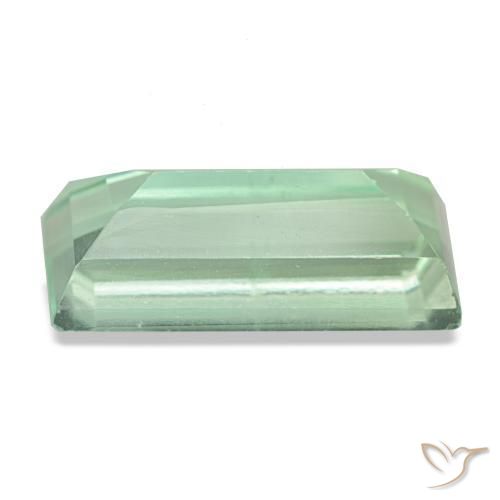 Fluorite naturale verde da 5,33 ct, baguette, VS