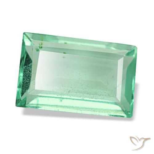 Fluorite naturale verde da 2,95 ct, baguette, VS