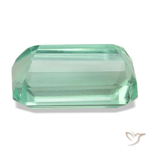 Fluorite naturale verde da 10,06 ct, taglio smeraldo, VVS-VS