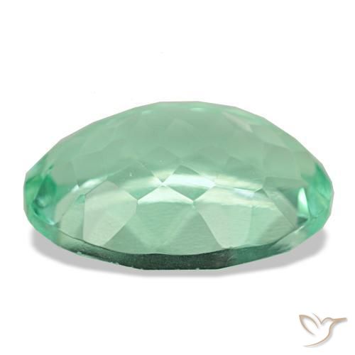 Fluorite naturale verde da 8,91 ct, taglio ovale, VVS-VS