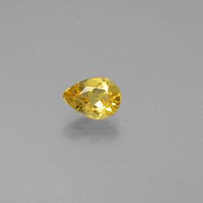 Berillo dorato naturale giallo da 0,63 ct, taglio a pera, VVS